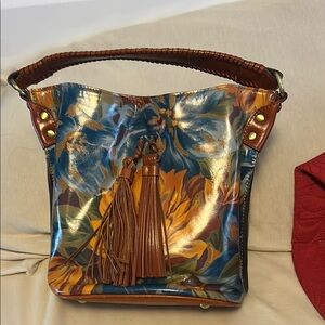 Floral Leather Shoulder Bag
